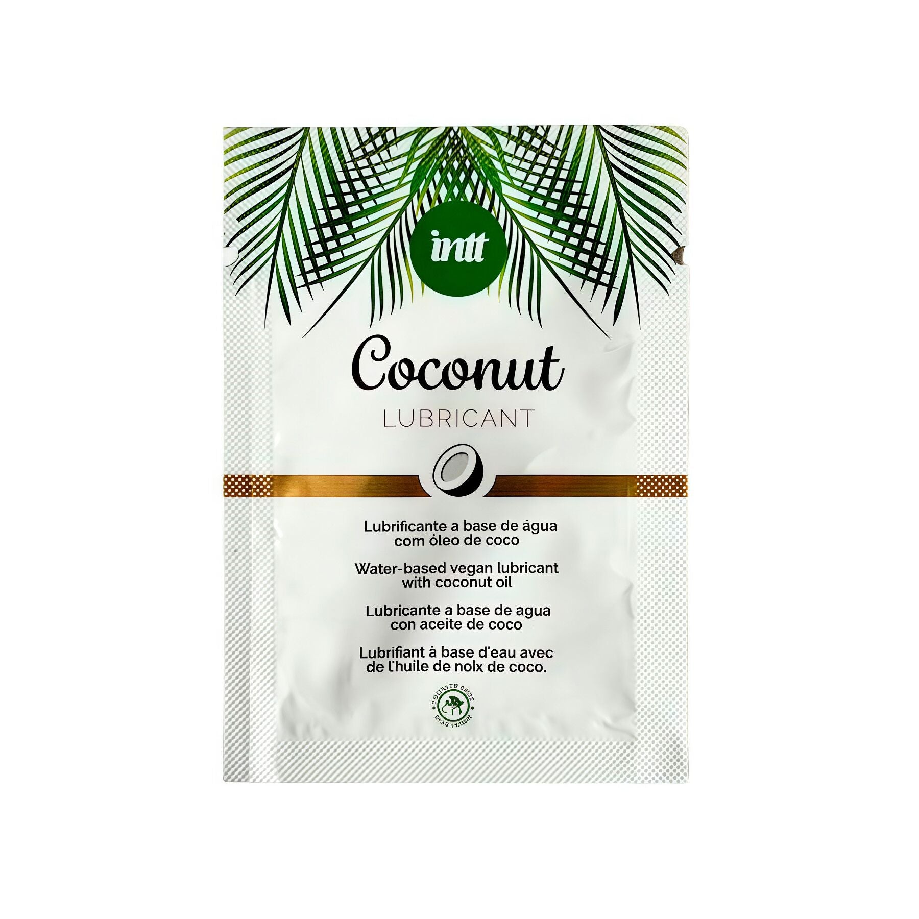 Intt (Бразилия-Португалия) Пробник доглядального лубриканта Intt Coconut з кокосовою олією на водній основі (2 мл)