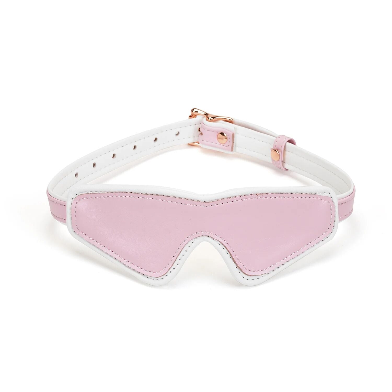 Liebe Seele (Японія) Шкіряна маска на очі Liebe Seele White & Pink Fairy Goat Leather Blindfold