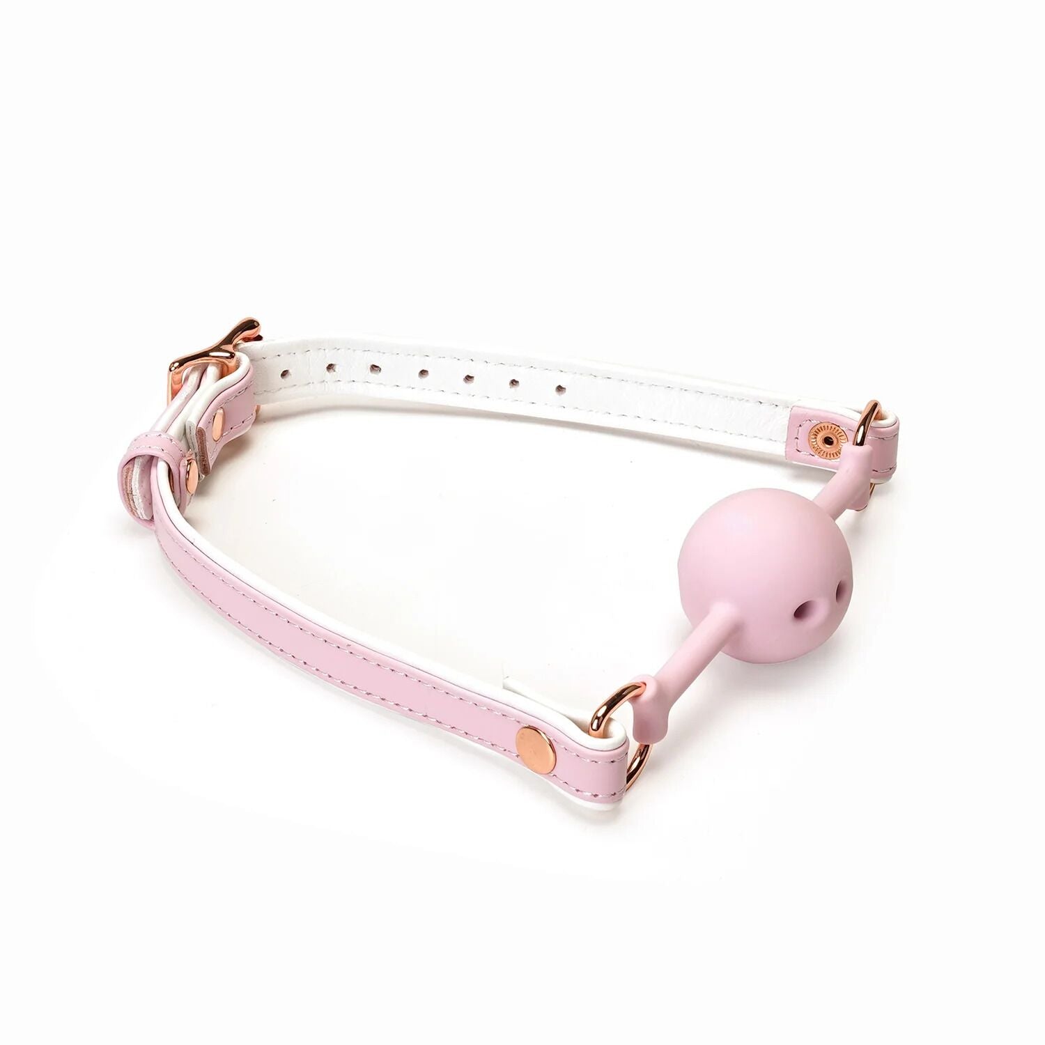 Liebe Seele (Японія) Кляп Liebe Seele White & Pink Fairy Goat Leather Ball Gag
