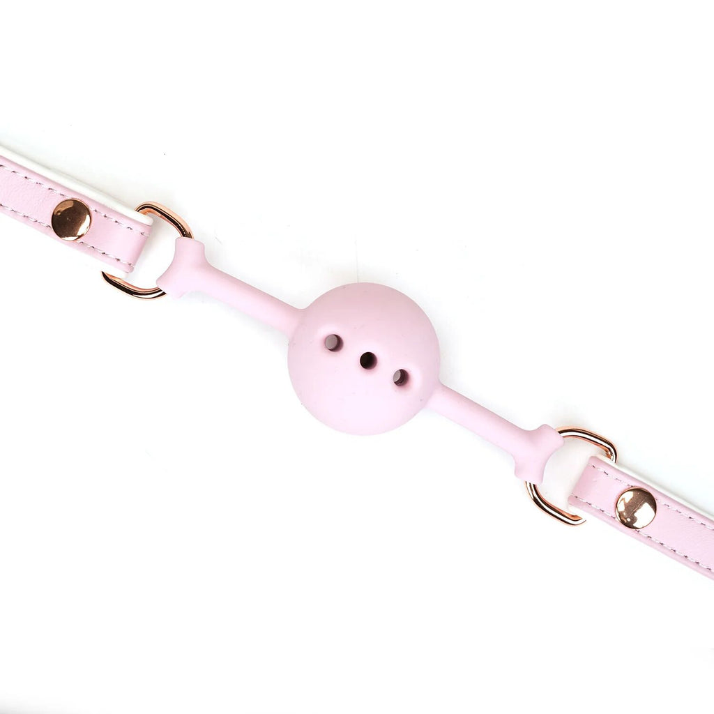 Liebe Seele (Японія) Кляп Liebe Seele White & Pink Fairy Goat Leather Ball Gag