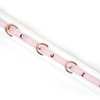 Нашийник з повідцем Liebe Seele White & Pink Fairy Goat Leather Collar
