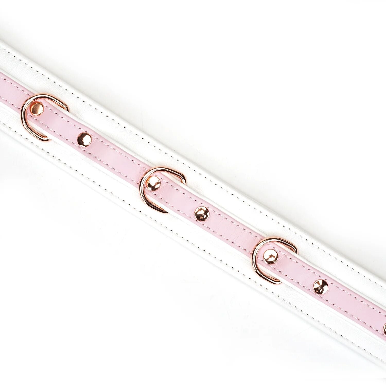 Liebe Seele (Японія) Нашийник з повідцем Liebe Seele White & Pink Fairy Goat Leather Collar