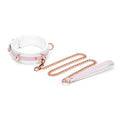 Liebe Seele (Японія) Нашийник з повідцем Liebe Seele White & Pink Fairy Goat Leather Collar