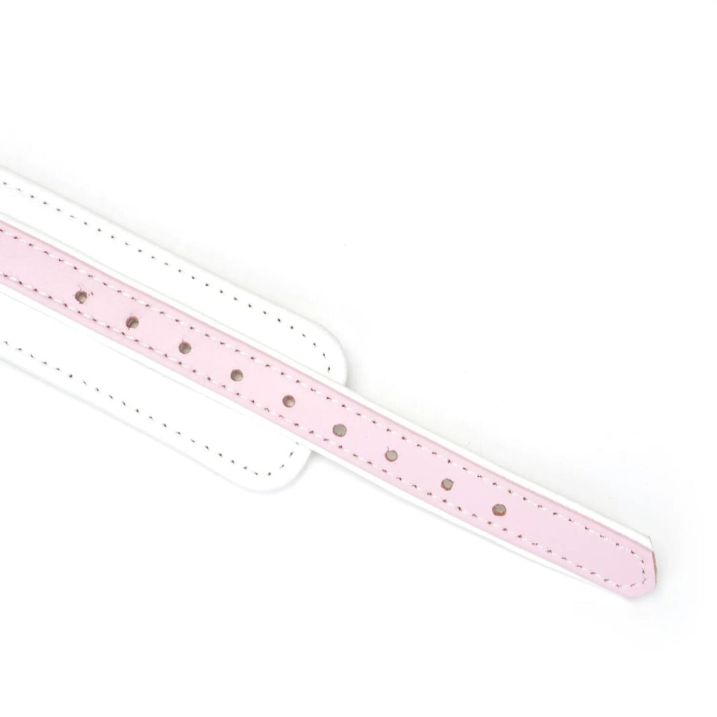 Liebe Seele (Японія) Нашийник з повідцем Liebe Seele White & Pink Fairy Goat Leather Collar