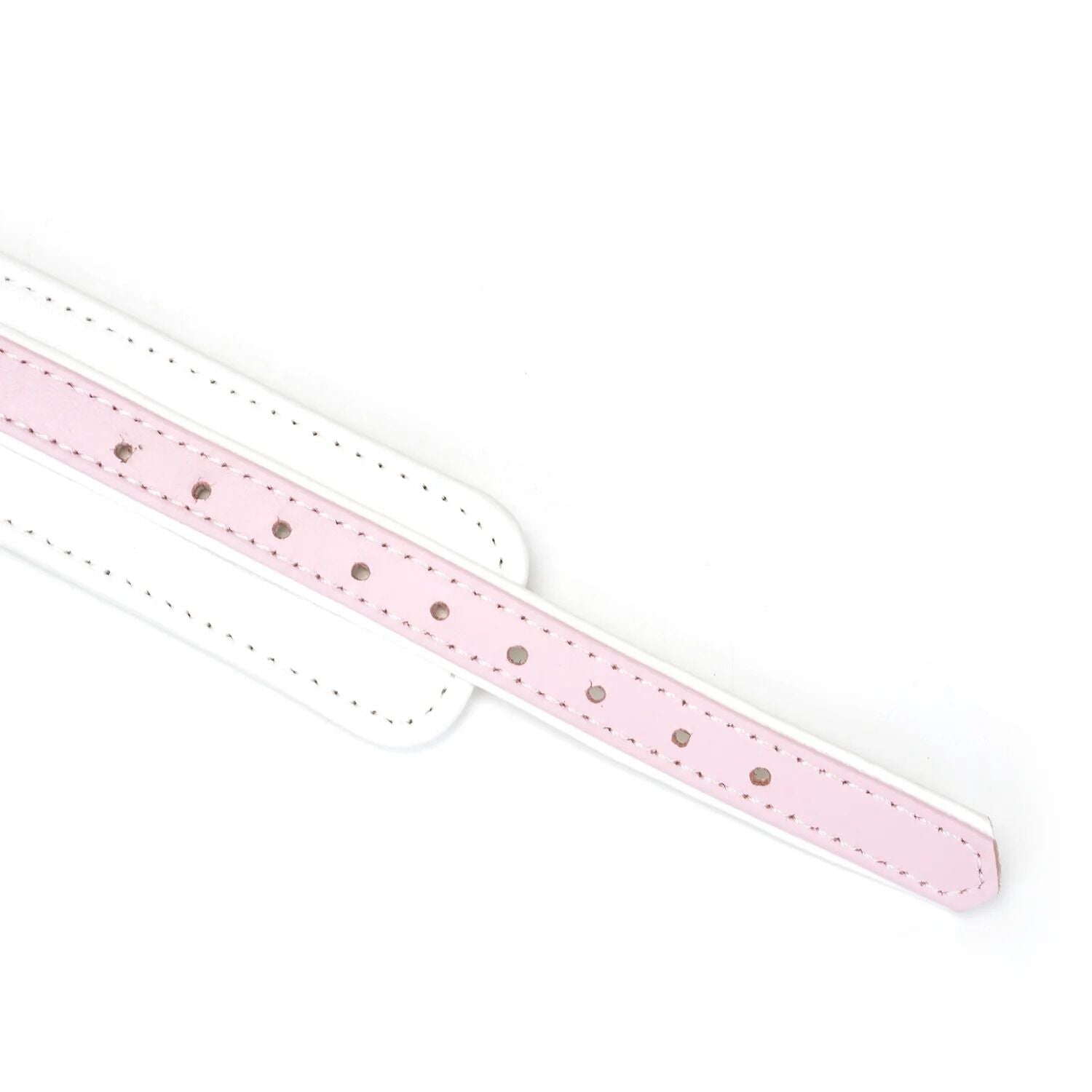 Liebe Seele (Японія) Нашийник з повідцем Liebe Seele White & Pink Fairy Goat Leather Collar