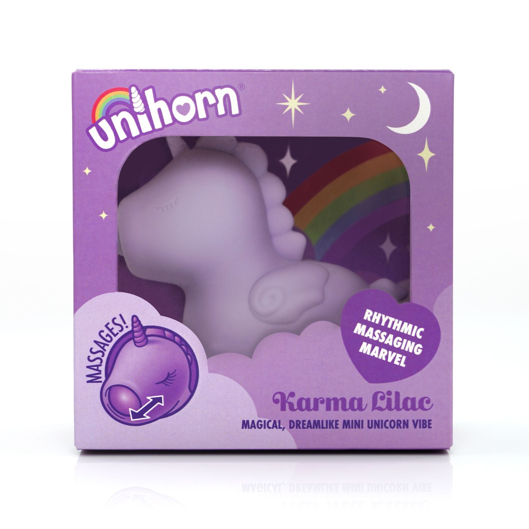 Вібратор-єдиноріжка Unihorn – Karma Lilac, з пульсацією