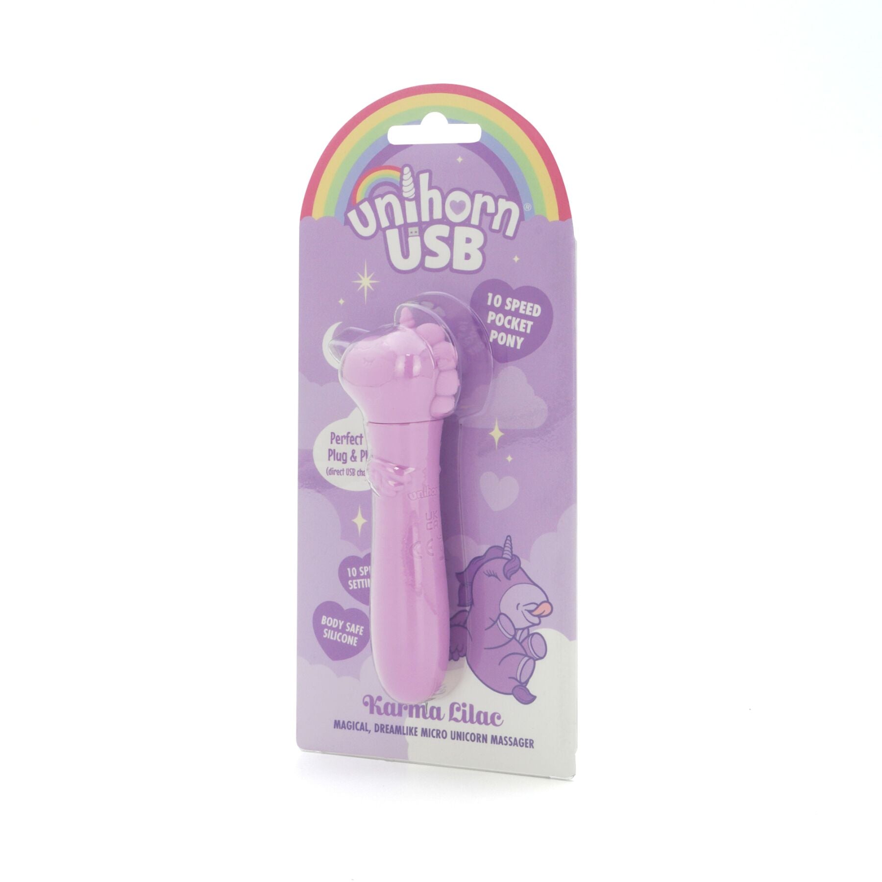 Вібратор-єдиноріжка Unihorn USB Bullet – Karma Lilac, віброкуля, USB-зарядка, 10 режимів