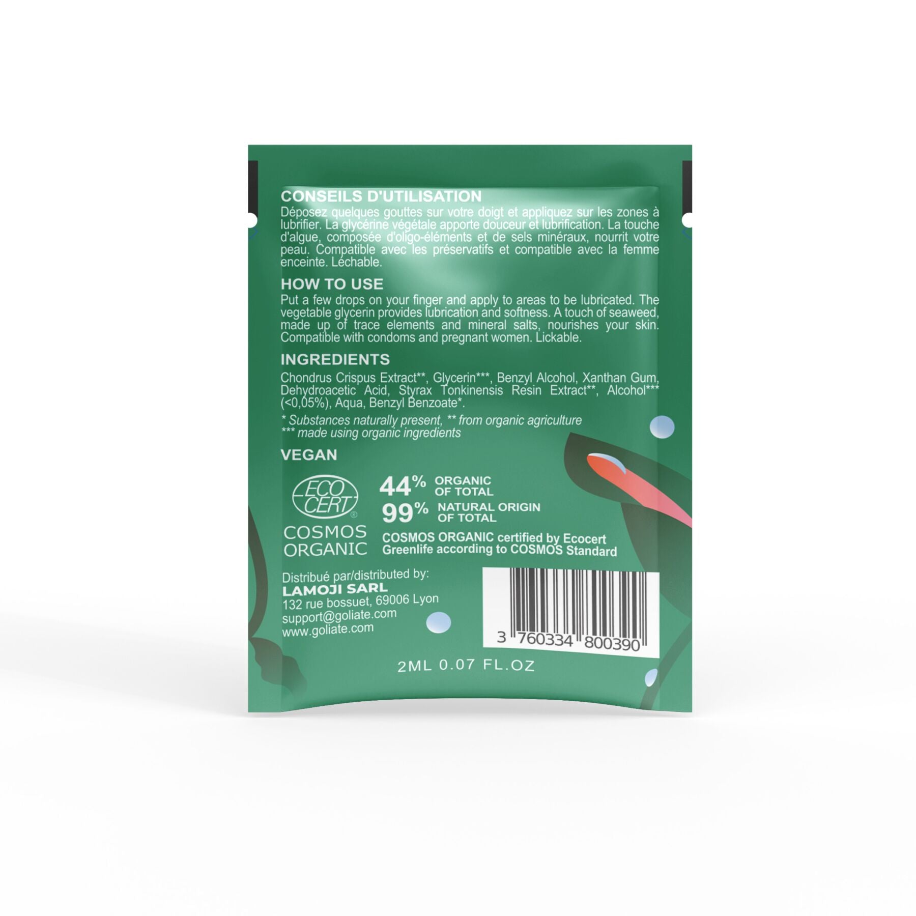 Goliate (Франція) Пробник лубриканту Goliate Gel Lubrifiant Intime 2 мл