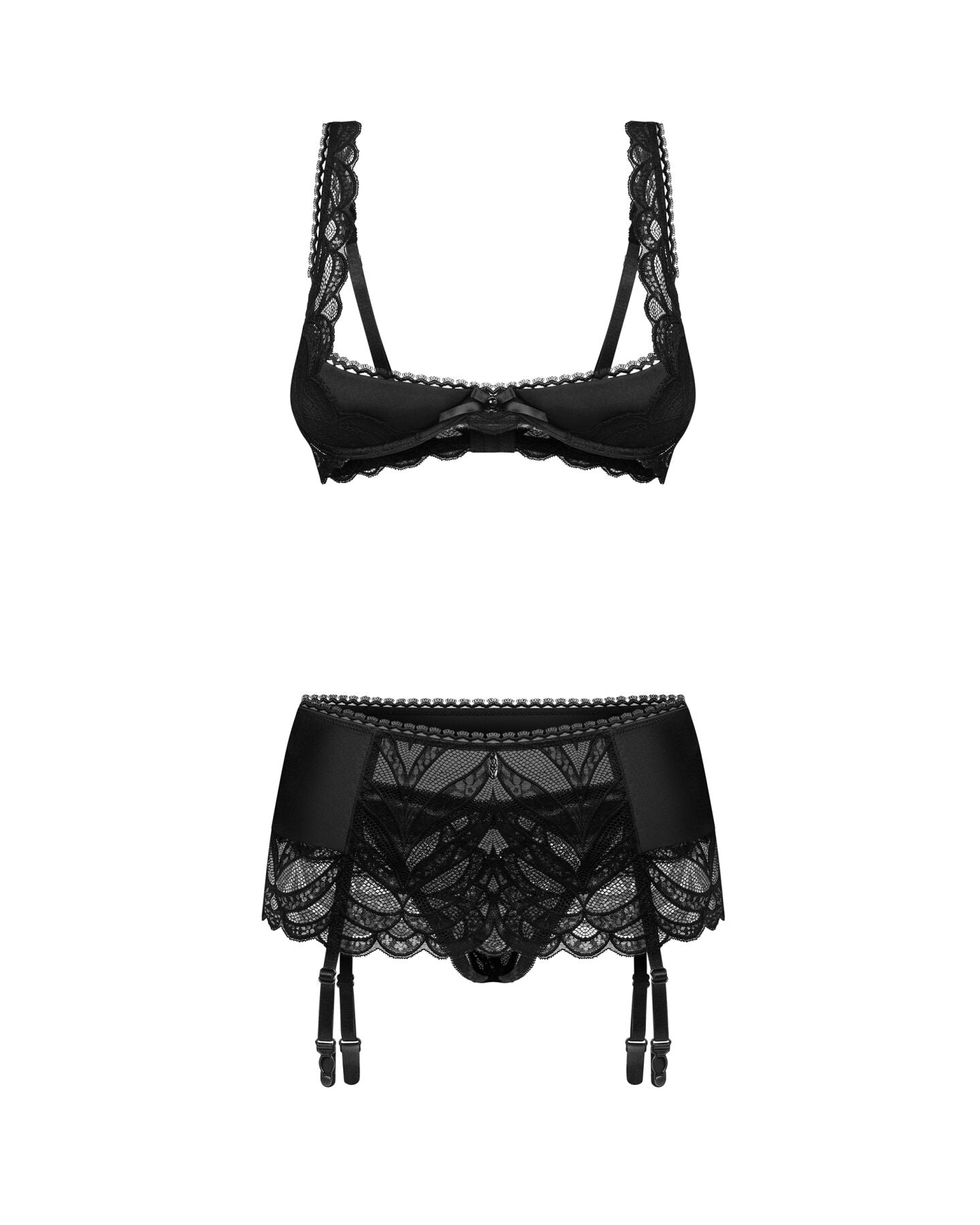 Obsessive (Польща) Комплект Obsessive Lecille 3-pcs crotchless set L/XL
