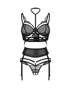Комплект Obsessive Premisis 3-pcs crotchless set 2XL/3X