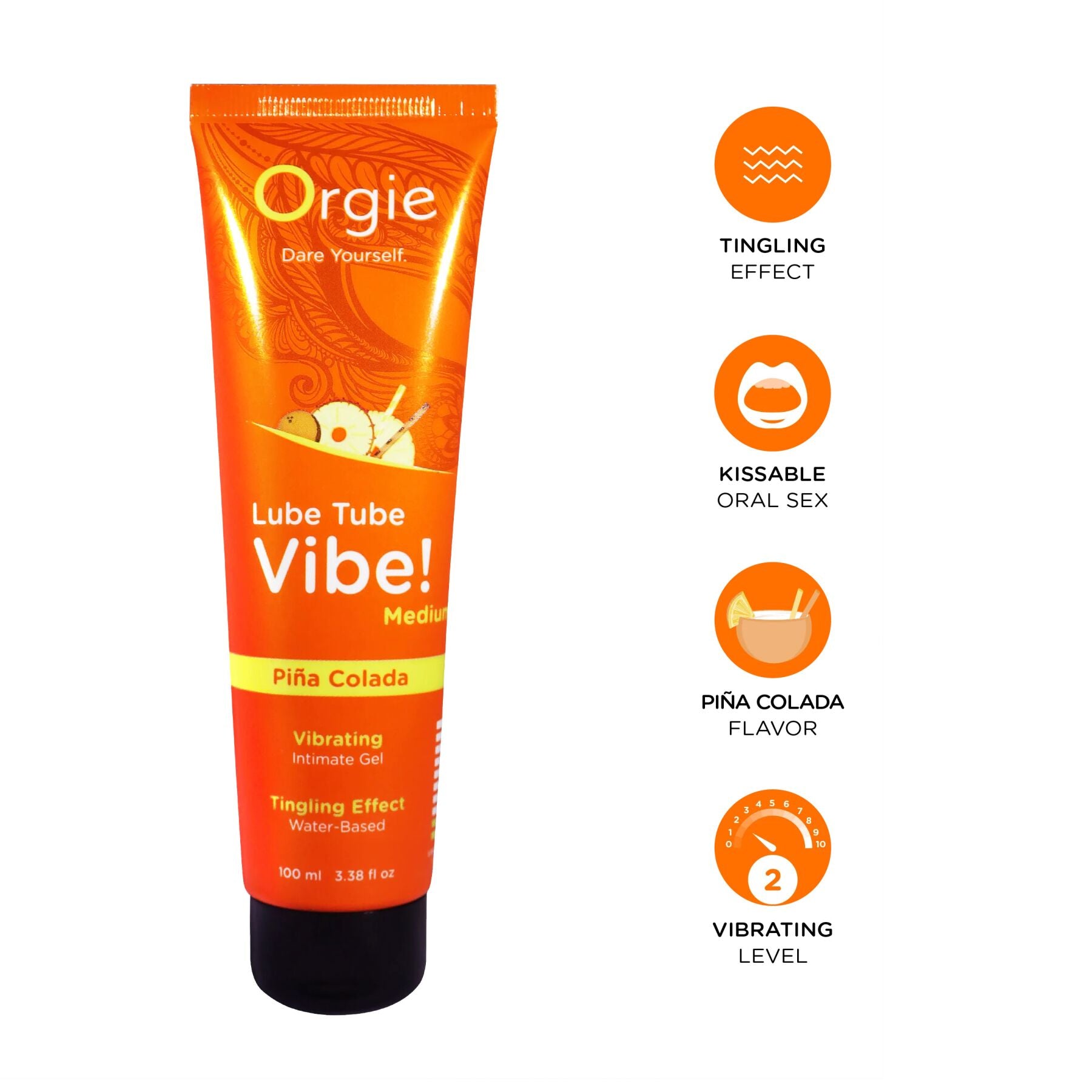 Orgie (Бразилія-Португалія) Вібролубрикант Orgie Lube Tube Vibe! Pina Colada 100 мл