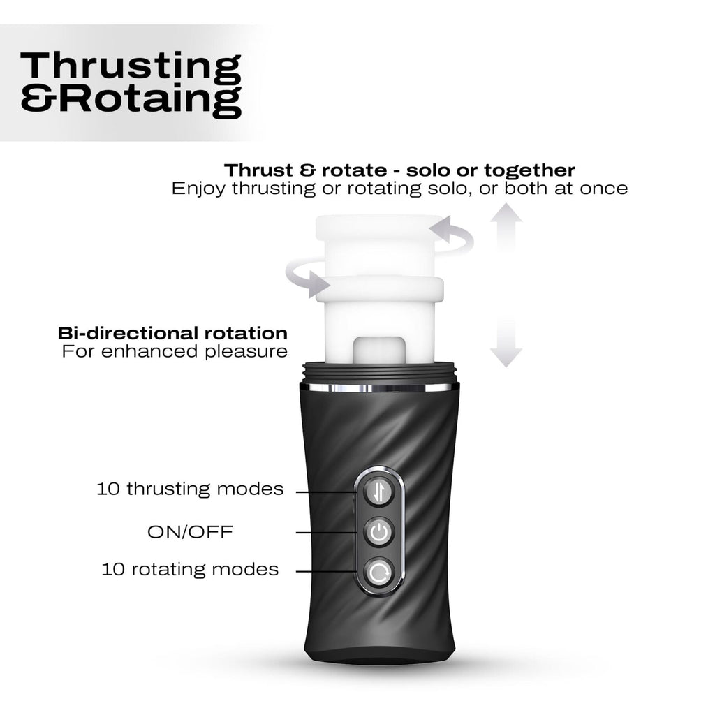 Dorcel (Франція) Автоматичний мастурбатор Dorcel THRUST BLOW PRO, імітація фрикцій+обертання, по 10 режимів, присоска