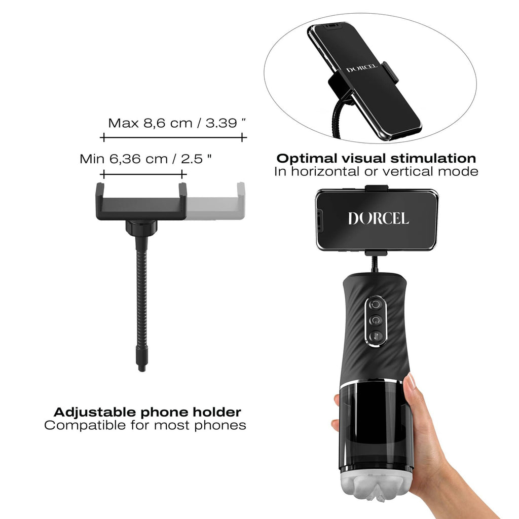 Dorcel (Франція) Автоматичний мастурбатор Dorcel THRUST BLOW PRO, імітація фрикцій+обертання, по 10 режимів, присоска