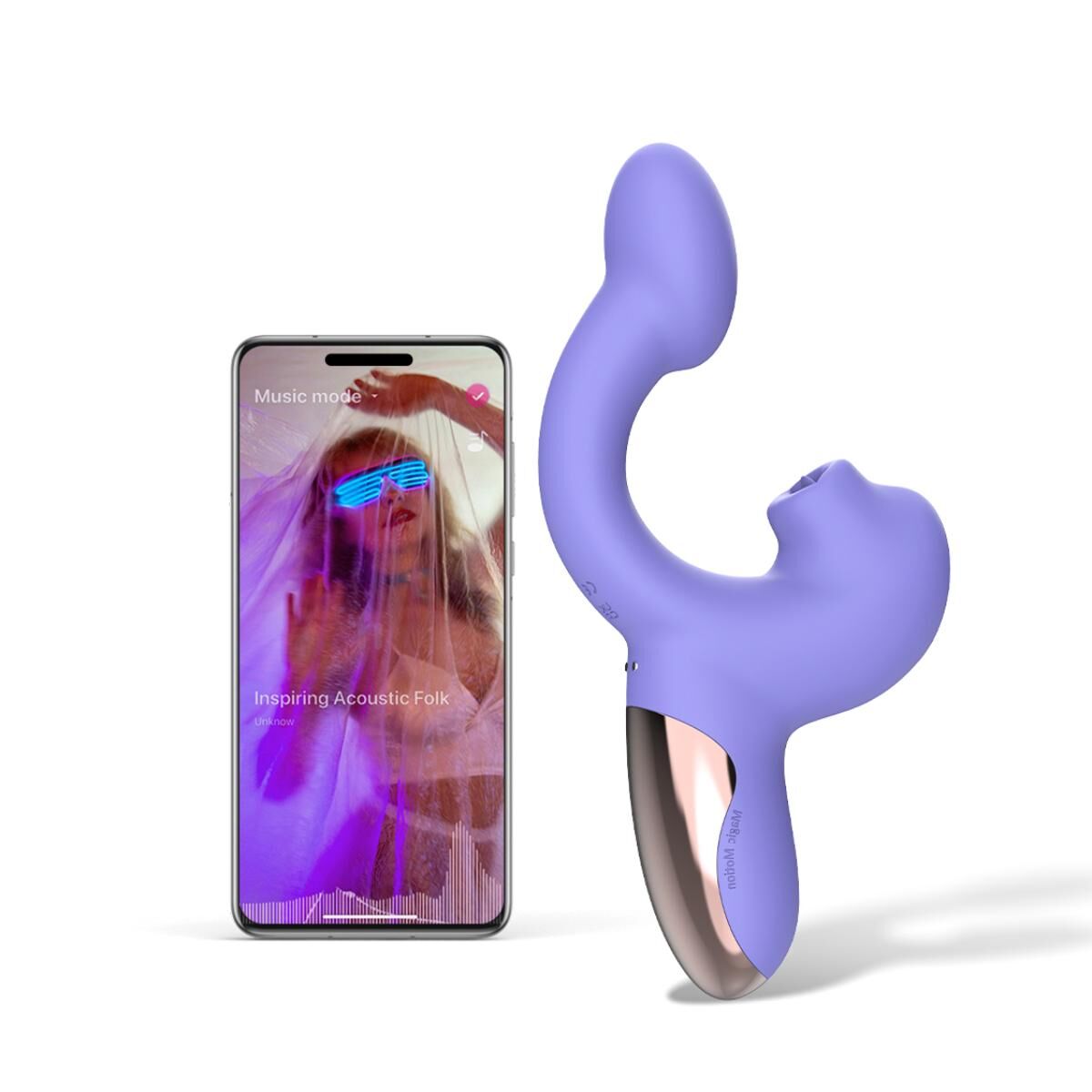 Смарт-вібратор Magic Motion Ponder Purple, подвійна стимуляція, віброяйце+язичок для клітора