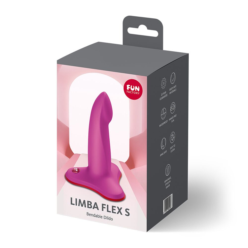 Фалоімітатор Fun Factory LIMBA FLEX S Magenta, гнучкий, з ефектом пам’яті, підхо
