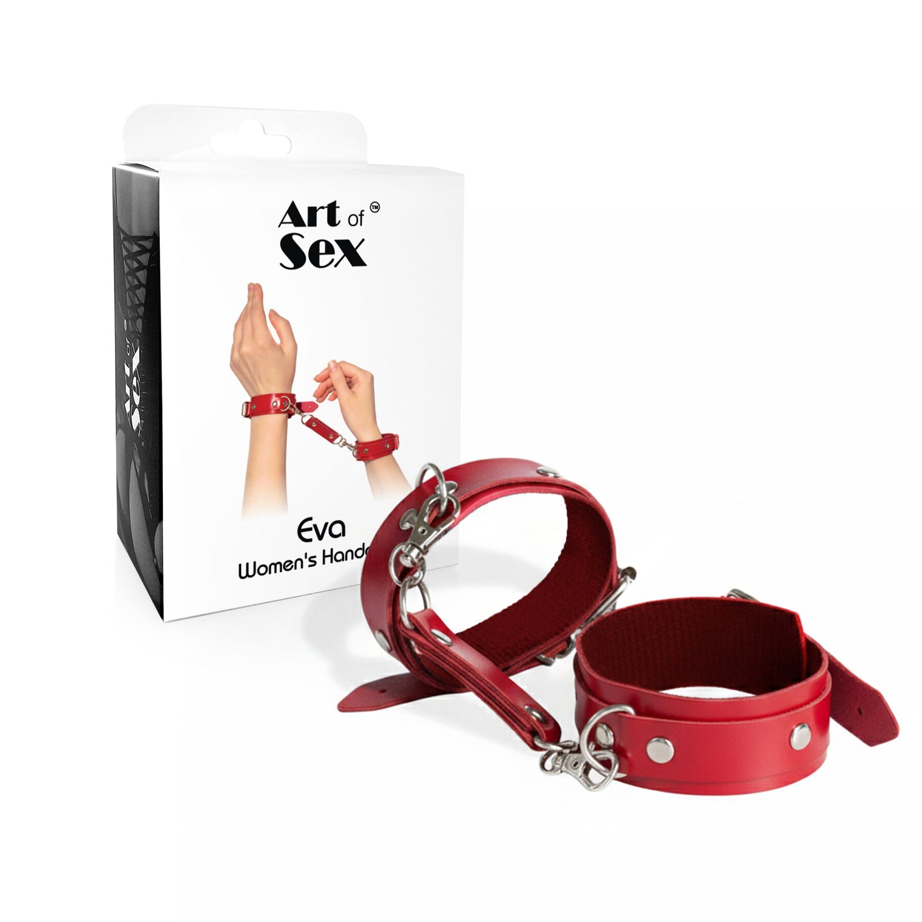 Art of Sex (Україна) Наручники із екошкіри Art of Sex - Eva, колір червоний