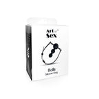 Кляп силіконовий Art of Sex - Balls, екошкіра, чорний