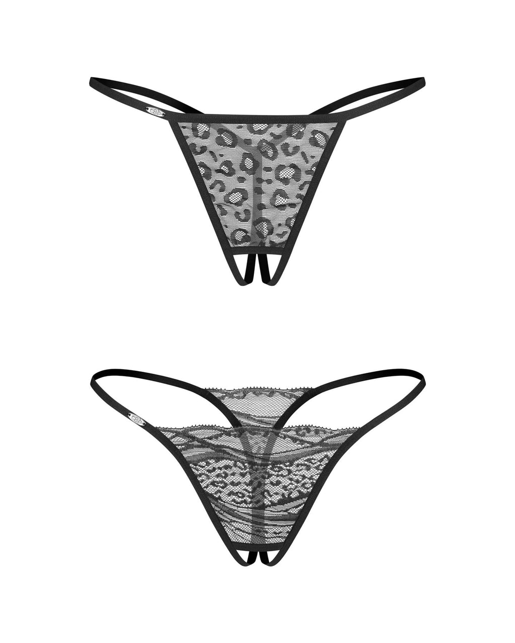 Obsessive (Польща) Набір трусиків з доступом Obsessive Bianca 2-pack crotchless thong S/M