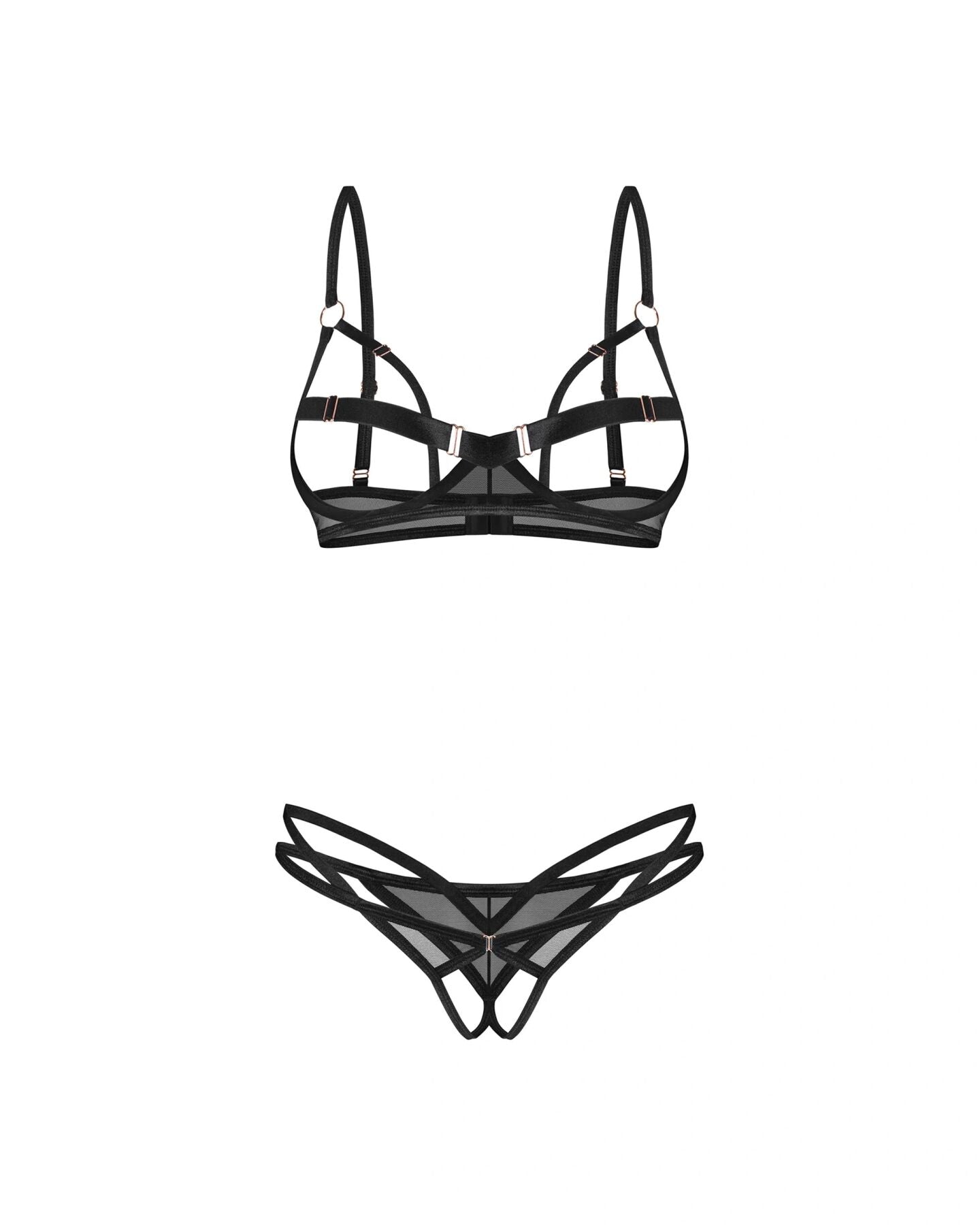 Obsessive (Польща) Комплект Obsessive Euridia 2-pcs crotchless set XL/2XL