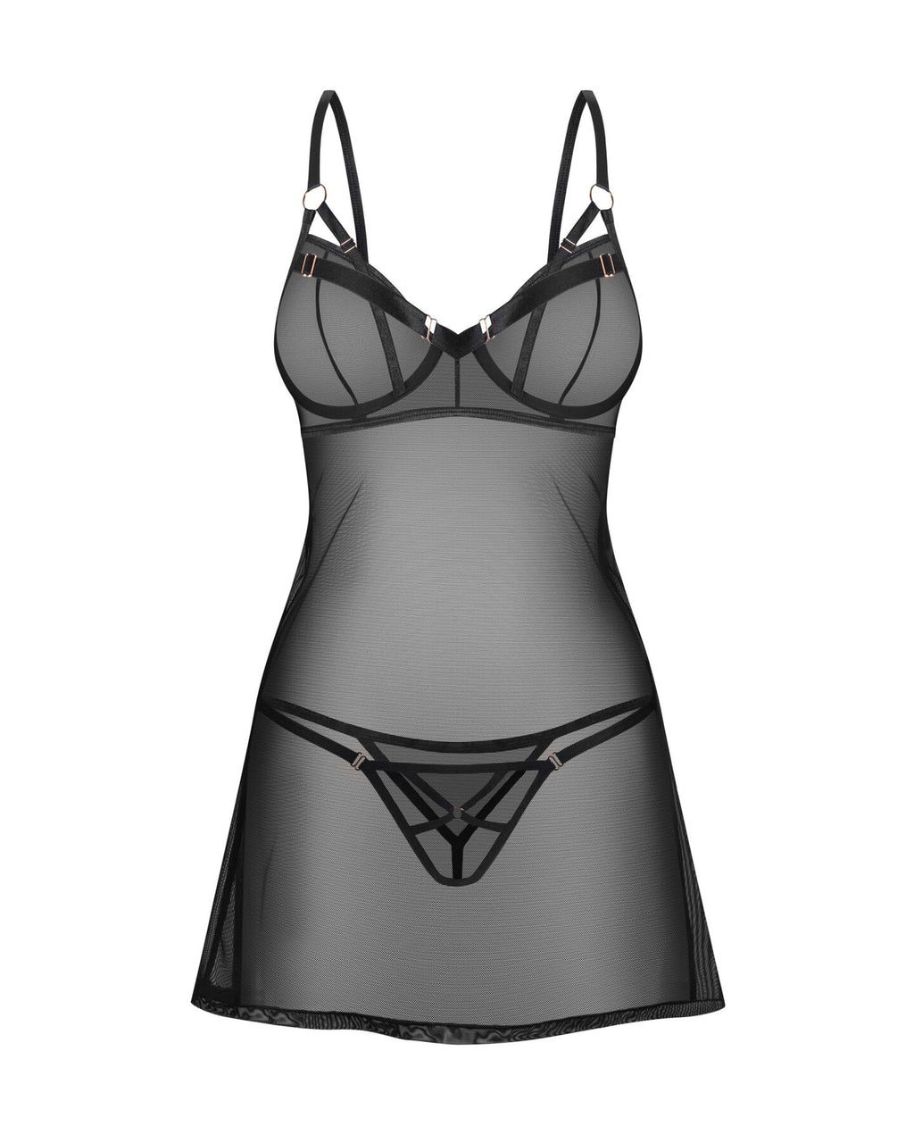 Obsessive (Польща) Сорочка Obsessive Euridia chemise & tanga XL/2XL