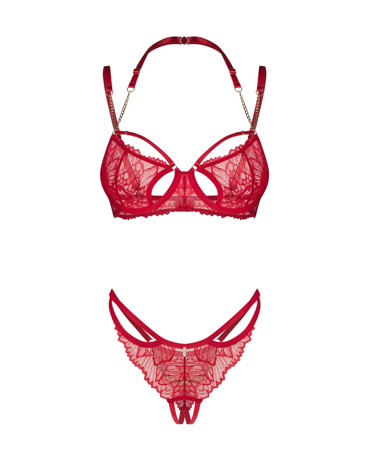 Комплект Obsessive Matildea 2-pcs crotchless set S/M