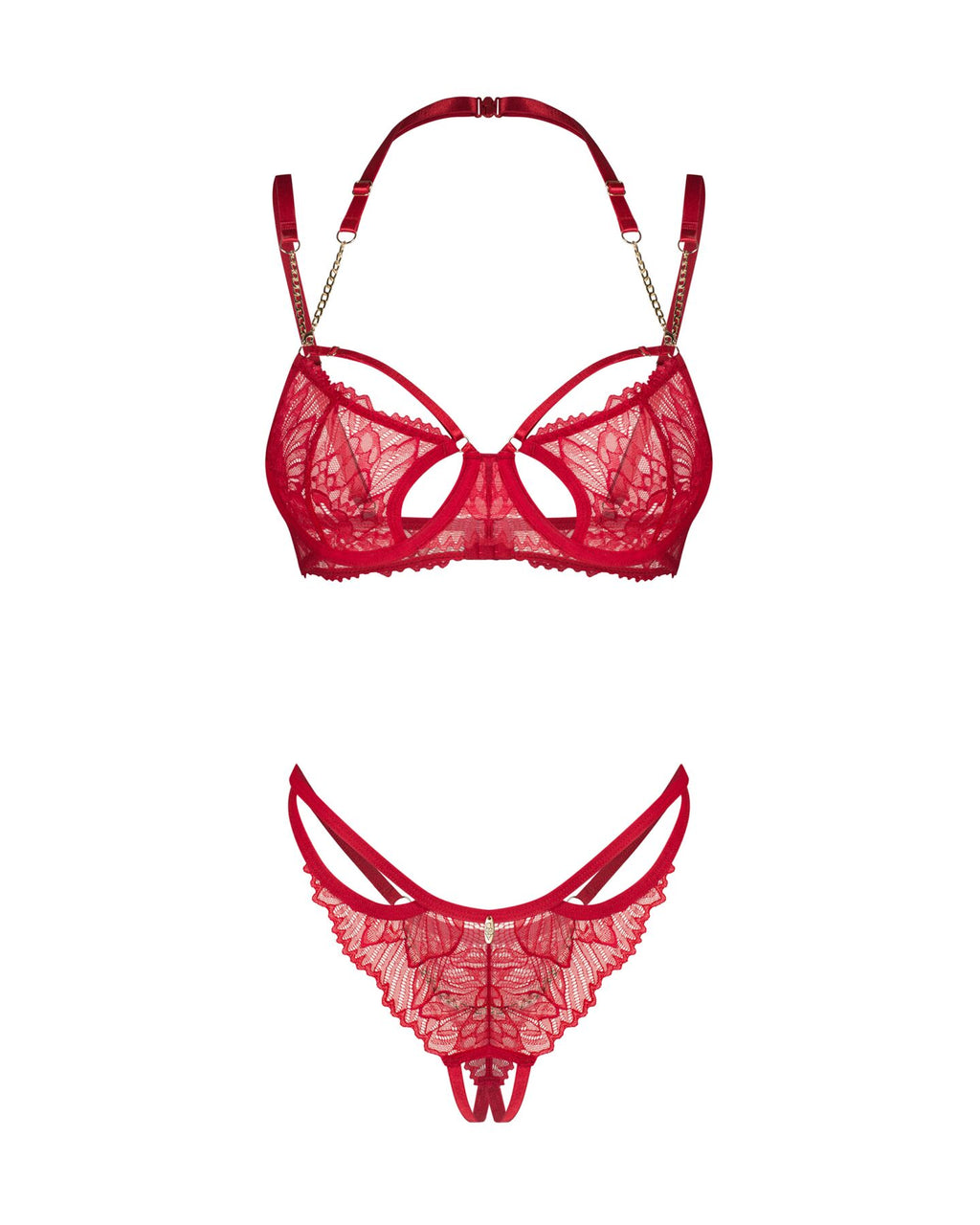 Obsessive (Польща) Комплект Obsessive Matildea 2-pcs crotchless set 2XL/3XL
