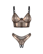 Комплект Obsessive Soranna top & crotchless thong S/M