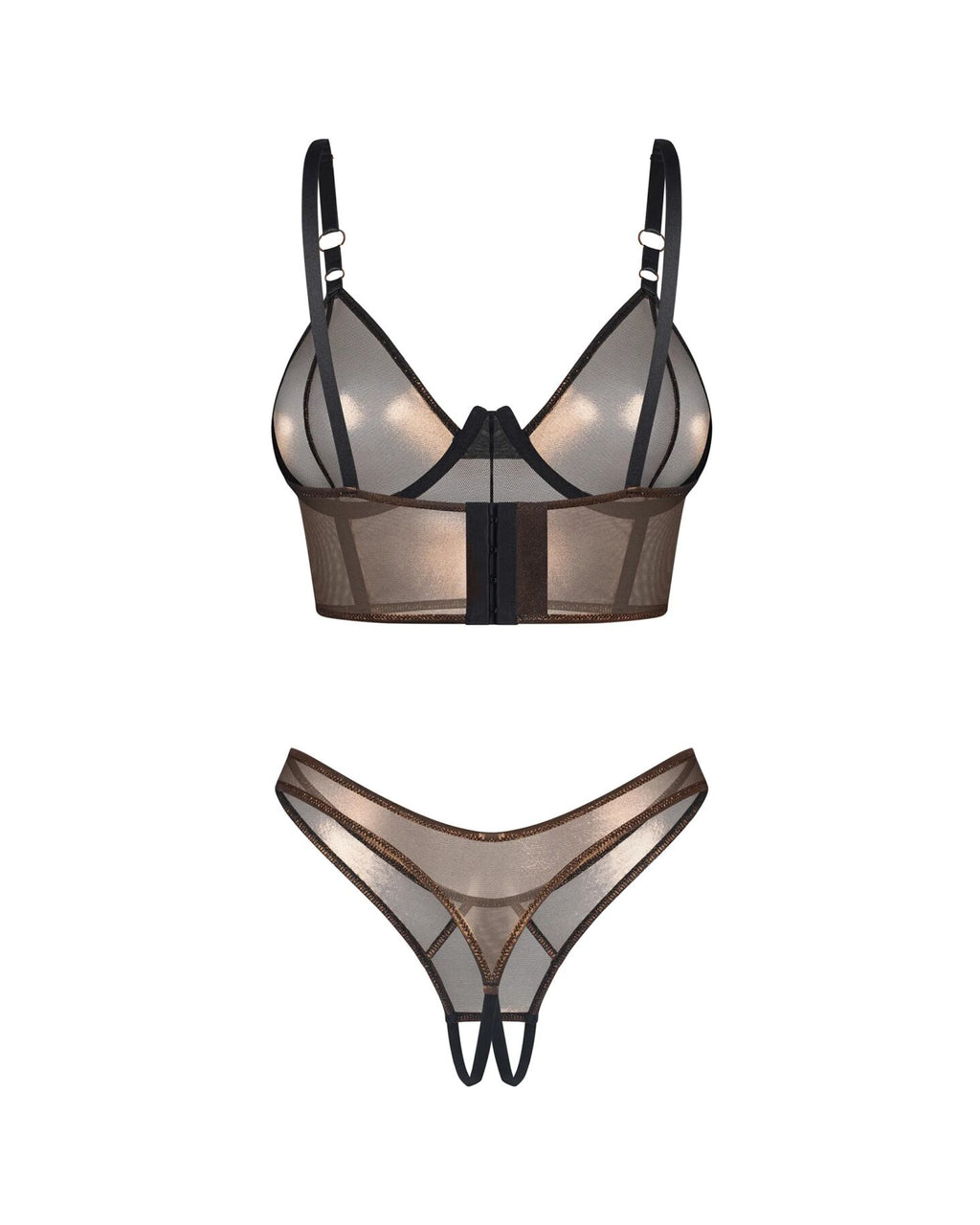 Obsessive (Польща) Комплект Obsessive Soranna top & crotchless thong S/M