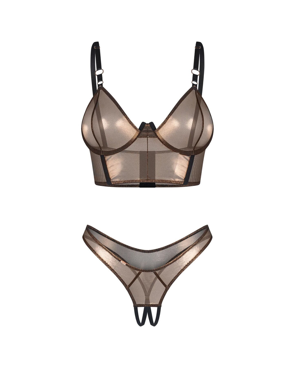 Obsessive (Польща) Комплект Obsessive Soranna top & crotchless thong 2XL/3XL
