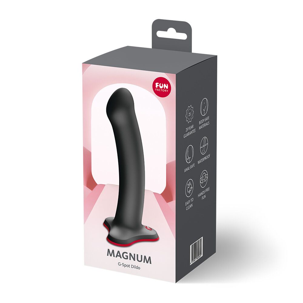 Фалоімітатор Fun Factory MAGNUM Black, дуже гнучкий, довжина 18,3 см, діаметр 3,
