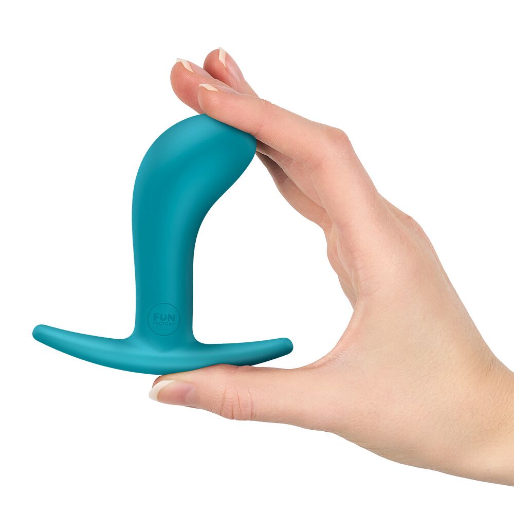 Анальна пробка Fun Factory BOOTIE M Aquamarine, діаметр 3,3 см, тонкий обмежувач