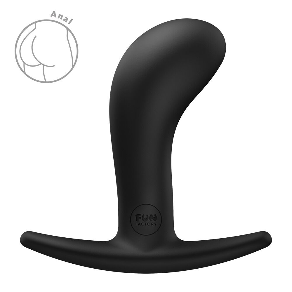Анальна пробка Fun Factory BOOTIE M Black, діаметр 3,3 см, тонкий обмежувач