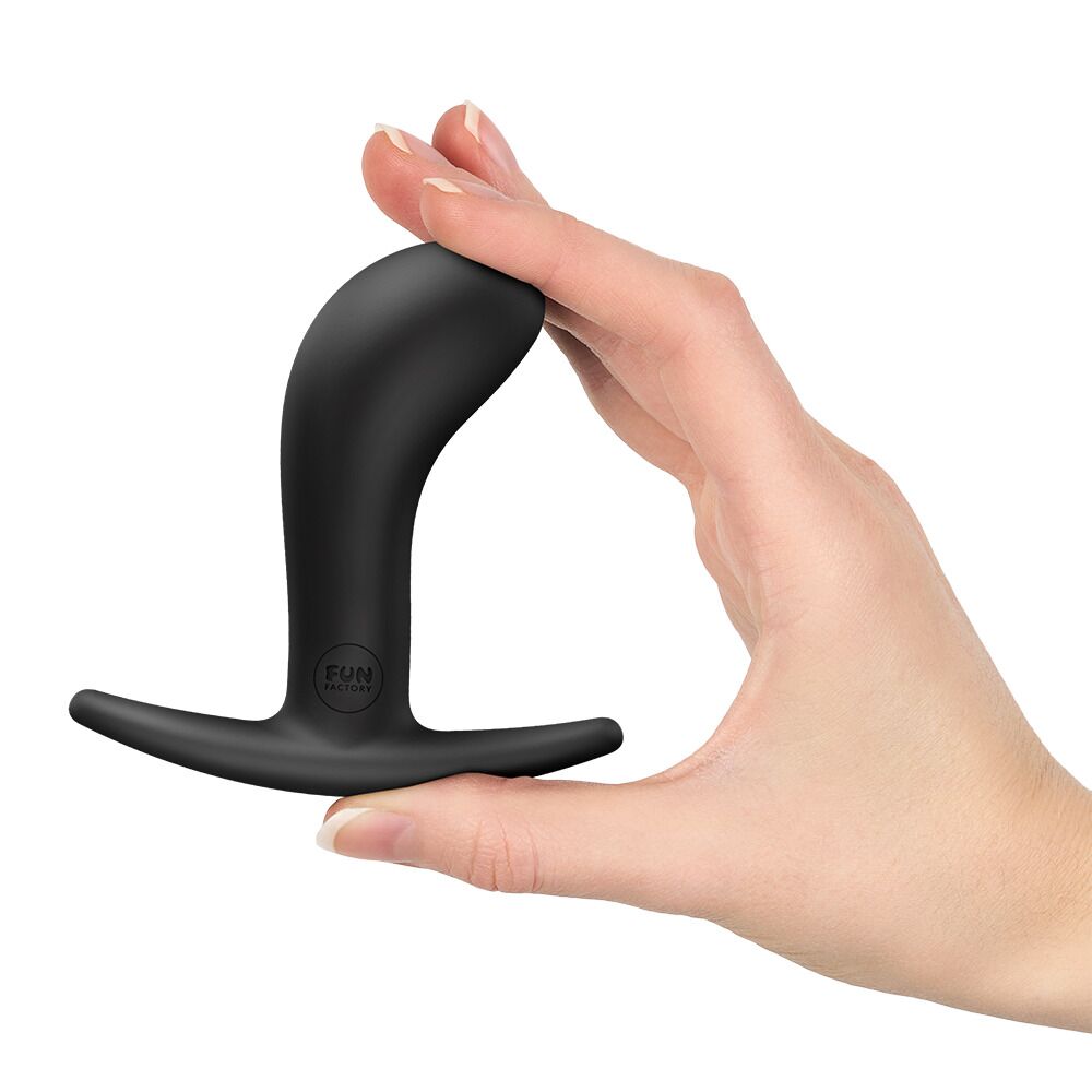 Анальна пробка Fun Factory BOOTIE M Black, діаметр 3,3 см, тонкий обмежувач