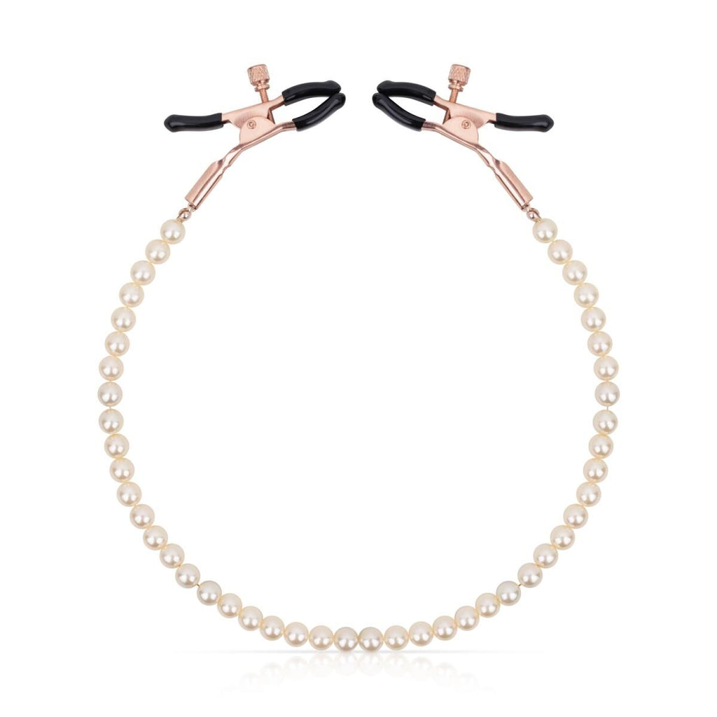 Rosy Gold (Нідерланди) Затискачі для сосків з перлинним ланцюжком Rosy Gold - Nipple Clamps Pearls
