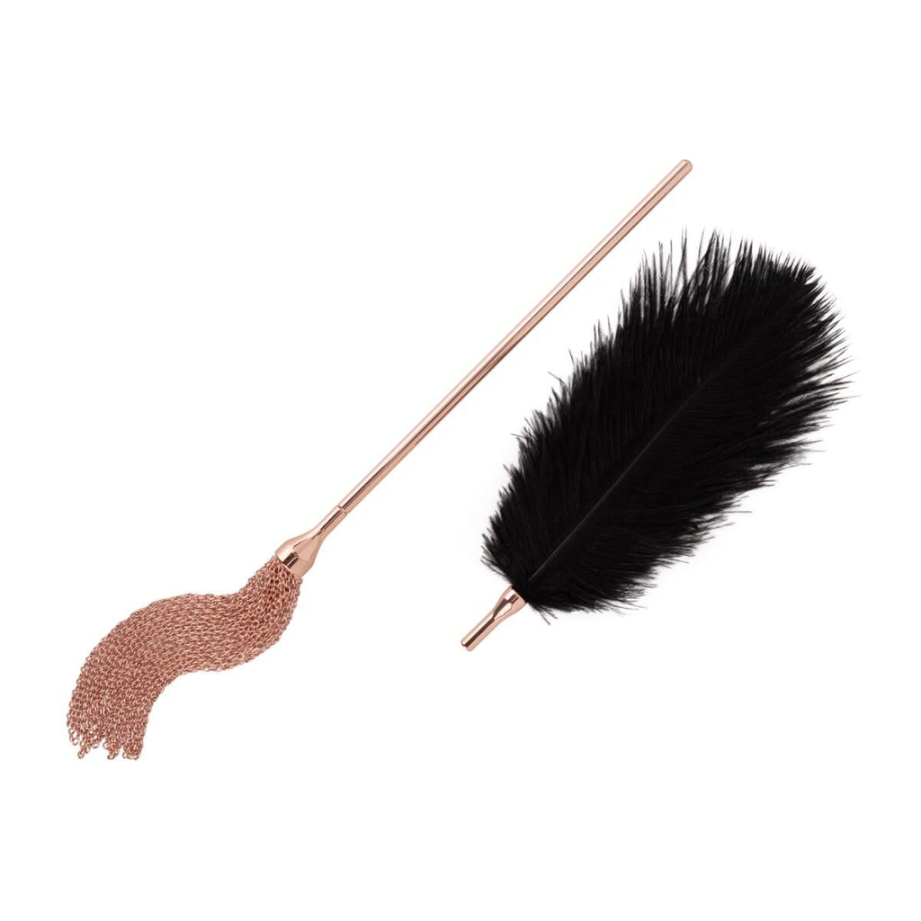 Rosy Gold (Нідерланди) Лоскітка з металевим флогером Rosy Gold - Feather Tickler & Whip