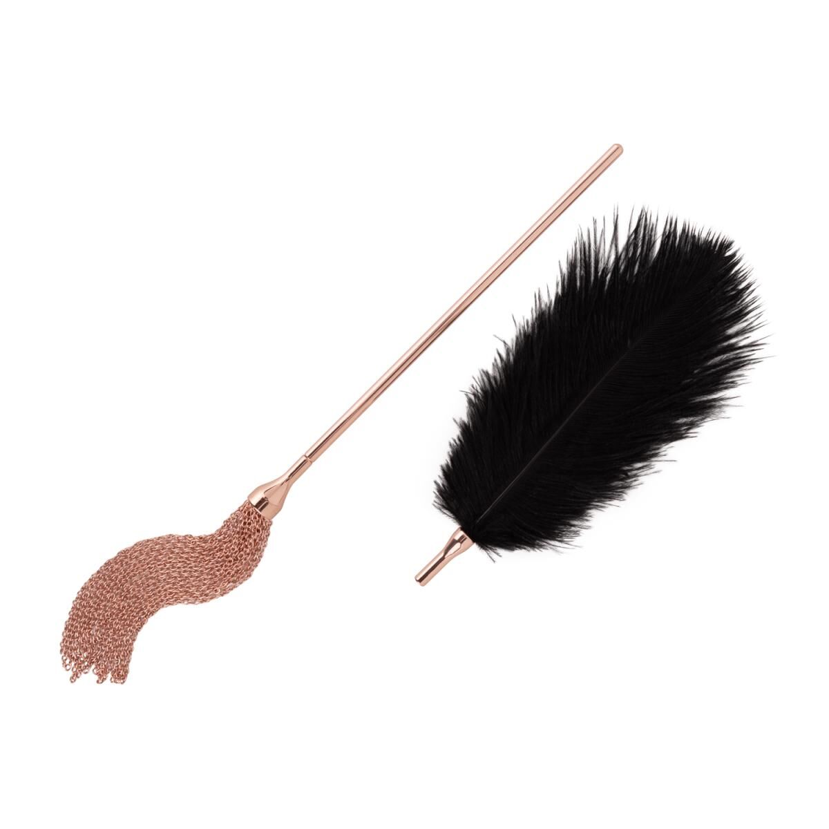 Rosy Gold (Нідерланди) Лоскітка з металевим флогером Rosy Gold - Feather Tickler & Whip