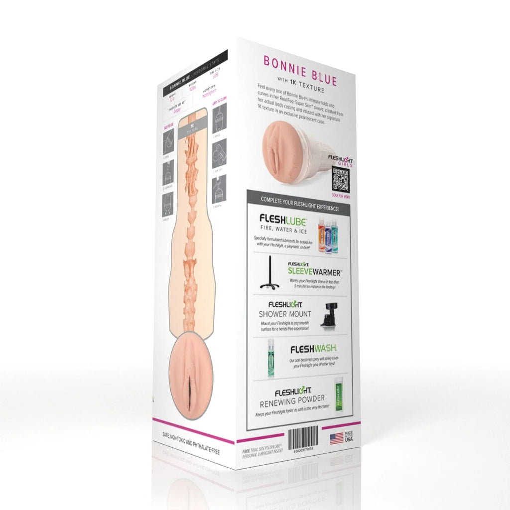 Fleshlight (США) Мастурбатор Fleshlight Girls: Bonnie Blue - 1K, зі зліпка вагіни, дуже ніжний