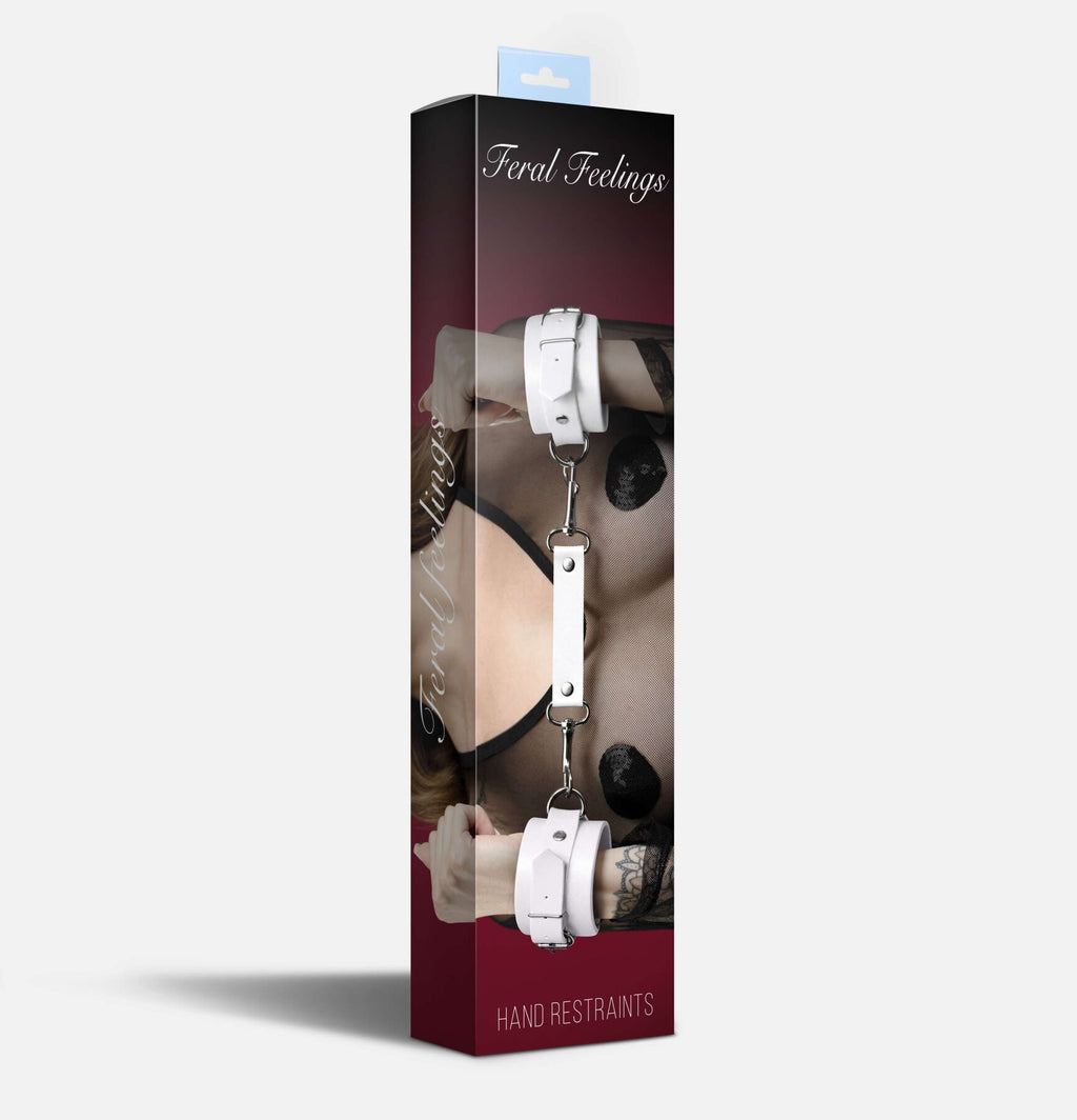 Feral Feelings (Україна) Наручники Feral Feelings - Hand Restraints White, натуральна шкіра