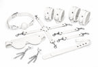 Набір Feral Feelings BDSM Kit 7, наручники, поножі, конектор, маска, падл, кляп, затискачі