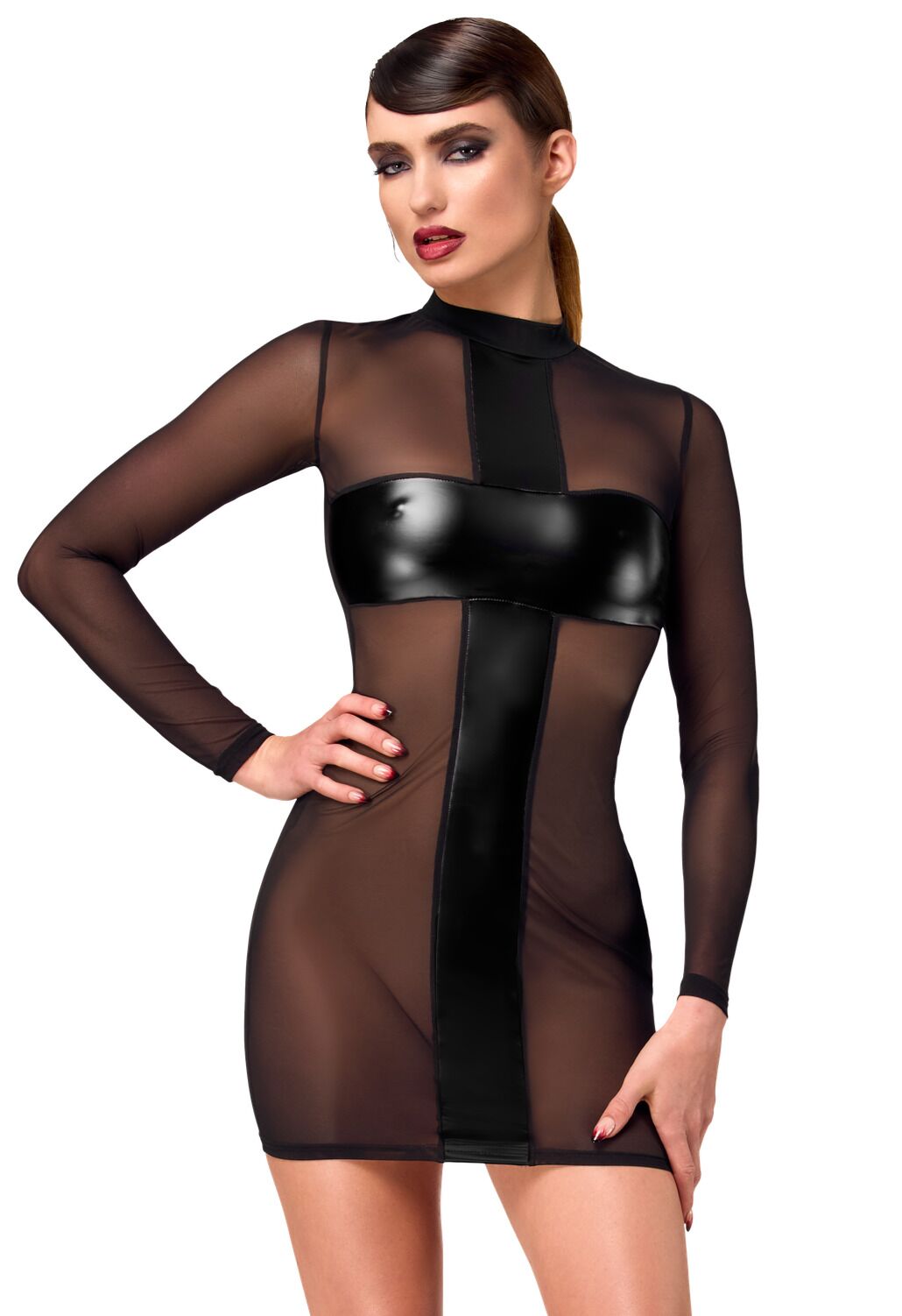 Noir Handmade (Польща) Сукня Noir Handmade F369 Crossfire Mesh & Wetlook Mini dress XL