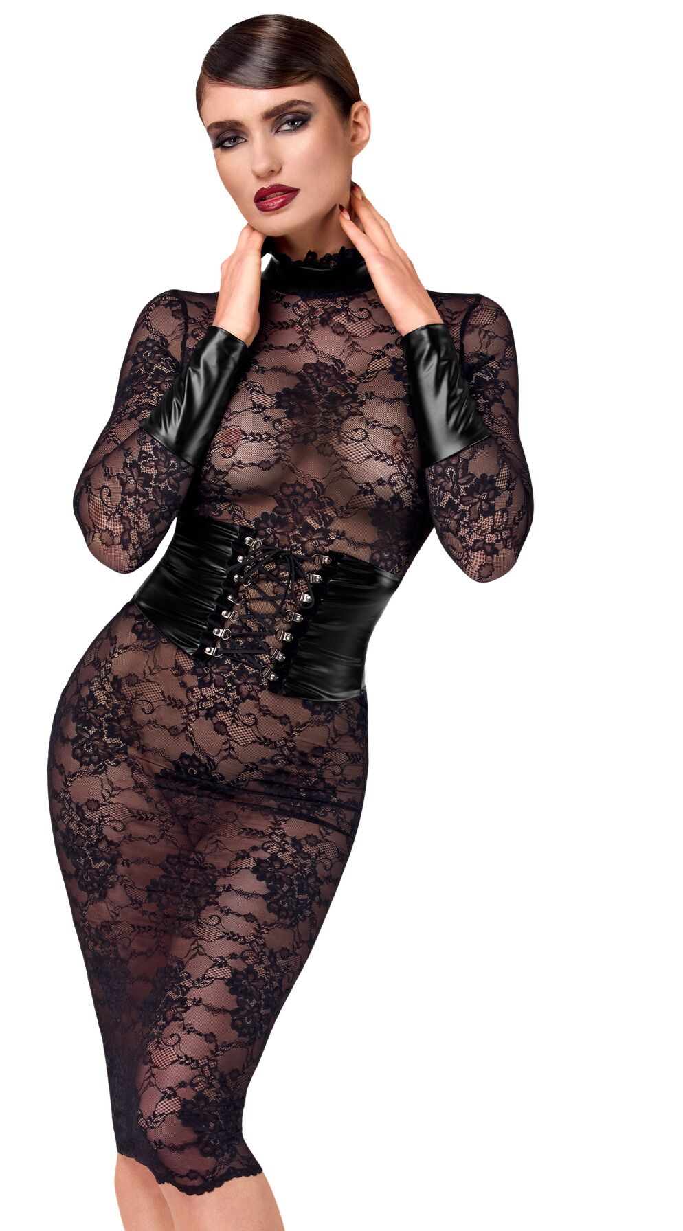 Noir Handmade (Польща) Сукня Noir Handmade F375 Noirelle Lace Corset Midi dress M