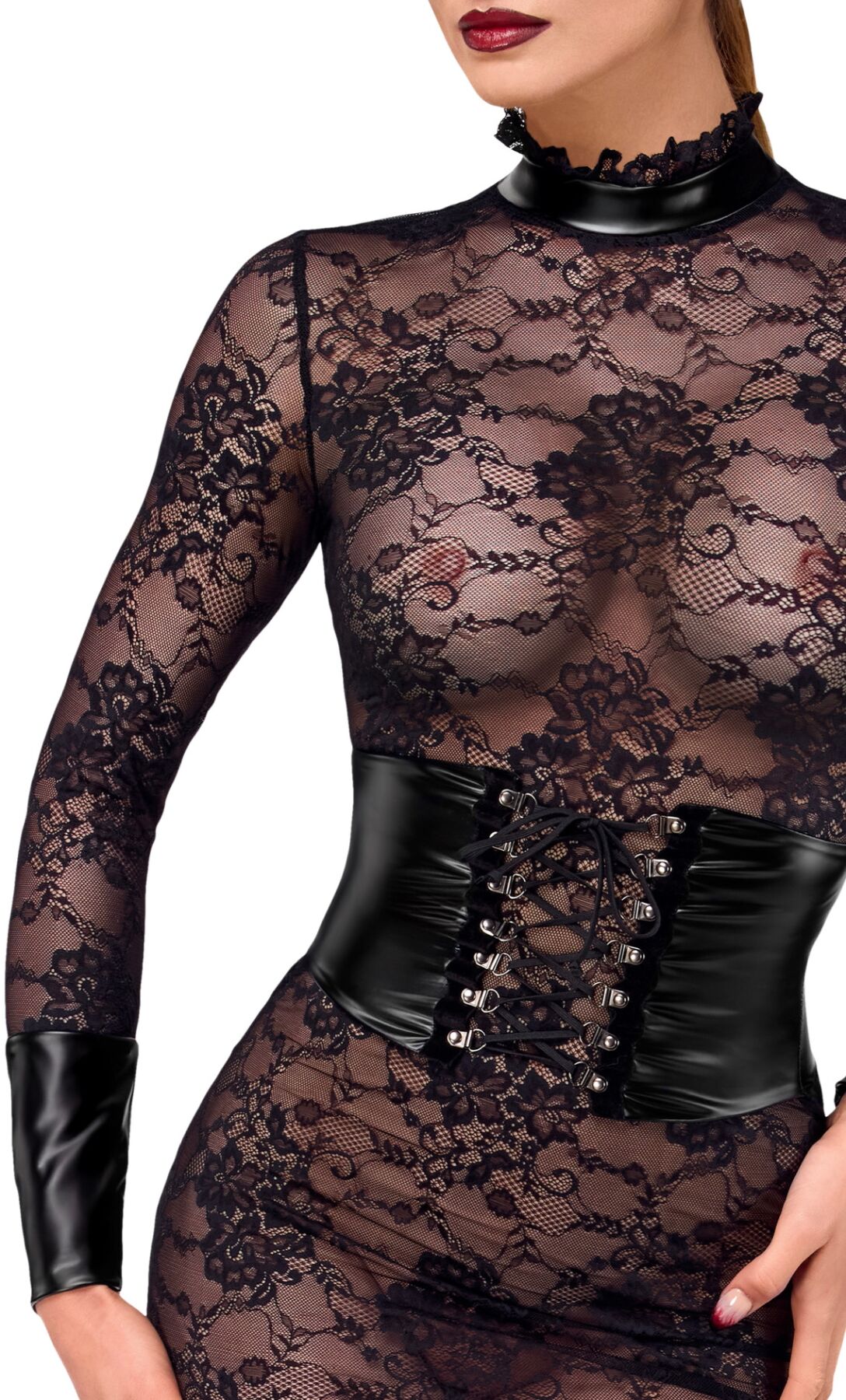 Noir Handmade (Польща) Сукня Noir Handmade F375 Noirelle Lace Corset Midi dress XL
